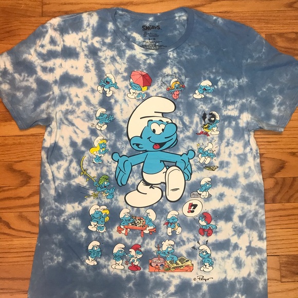 The Smurfs tie dye all over print T-shirt … - Picture 6 of 6